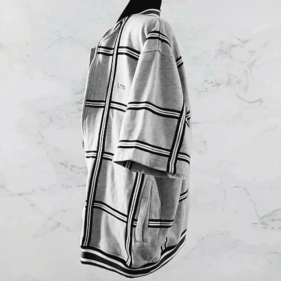 Vintage Phat Farm XL 90s Y2k  Shacket Retro Striped Baseball Streetwear Jacket - Picture 4 of 7